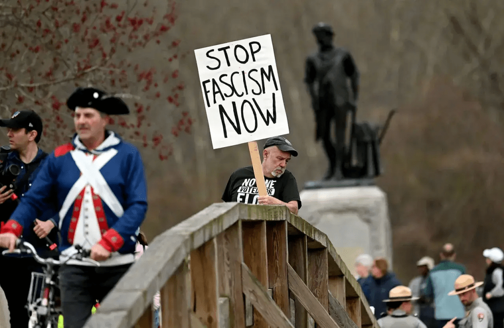 Revolutionary spirit lives on in Patriots Day&nbsp;protests
